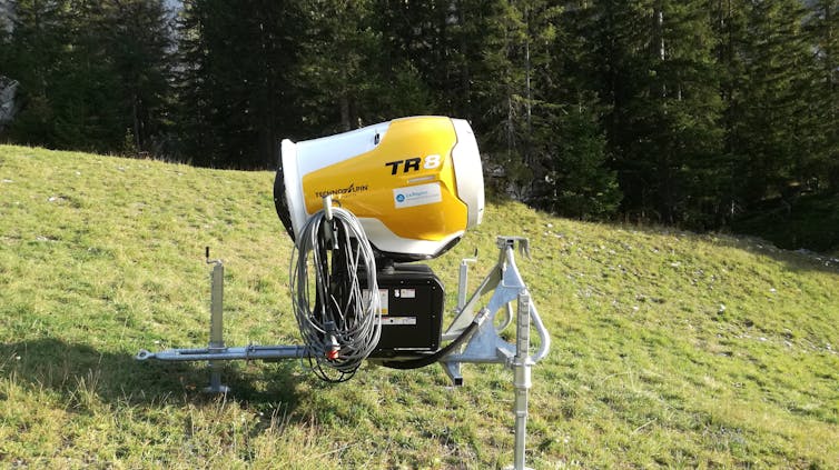 Pourra-t-on encore skier en Europe dans un monde à +2 °C ? 12 Enneigeur à Pralognan (Savoie, France)